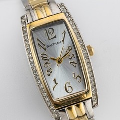 WALTHAM WAW042 Two-Tone Quartz Analog Women’s Watch Sz. 6 3/4″ New Battery