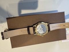 KUOE KYOTO Royal Smith Automatic 35mm Gold Case White Dial Brown Leather Box