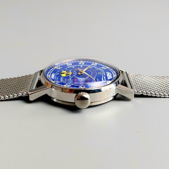 Soviet Vintage Watch Pobeda Sturmanskie Yuri Gagarin Men’s Wristwatch Blue Dial