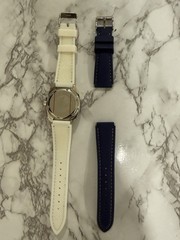 Nautica Men’s Chronograph Quartz Sport Watch 100m Blue Dial White/Blue Strap