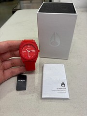 Nixon Time Teller P Corp Matte Red 40 mm Watch A1248 3008 A1248-3008