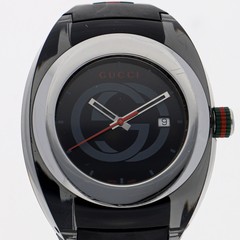 GUCCI YA137101 137.1 sink WATCH black SS/rubber/resin QZ