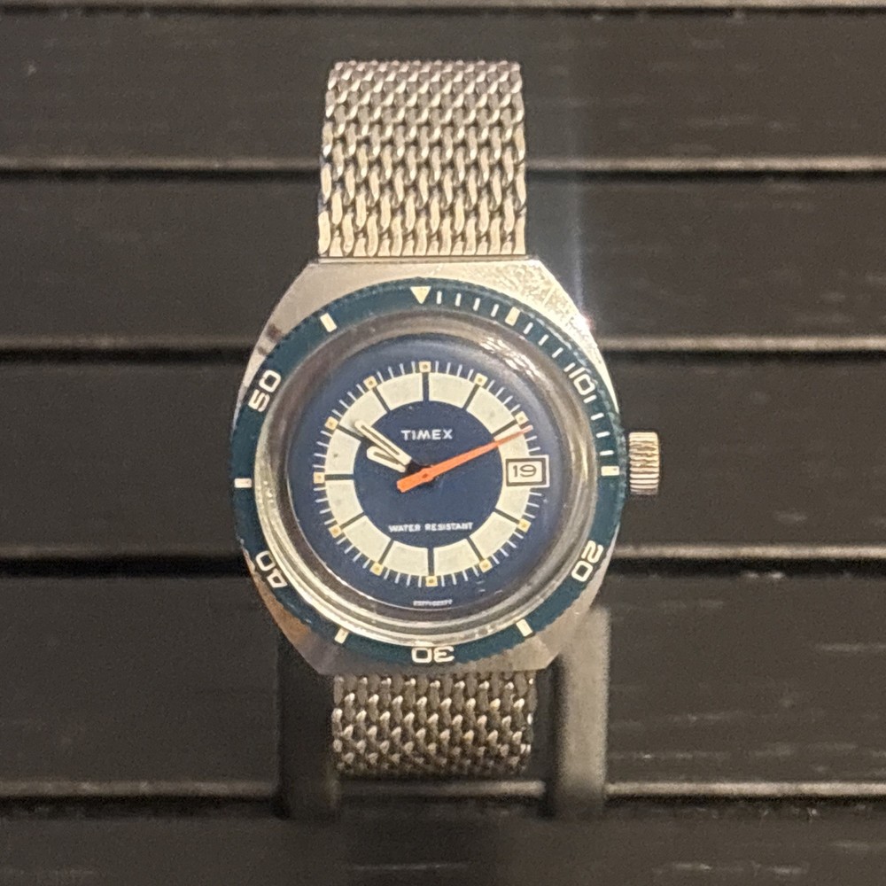 ‼️Vintage Timex Marlin Calendar 🛟Skin Diver 🤿Watch [1977]