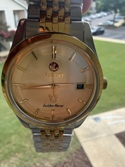 Rado Golden Horse Automatic Date 35mm Gold Dial Two Tone Vintage Mens Watch