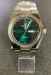 New Pablo Raez Green Dial Day-Date Watch Stainless Steel Mens Quartz Designer 40