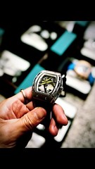 BIBI Skeleton Dial, Men’s Luxury Fashion Watch, Black/yellow, 50MM, B0328,