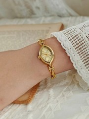 Gold French Vintage Style Unique Dainty Women’s Wrist Watch Trendy Cute Gift