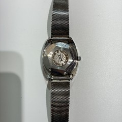 Vintage TECHNOS Sky Light Automatic Men’s Watch Silver Dial Mesh Bracelet Date J