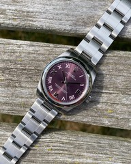 2017 Rolex 177200 Oyster Perpetual 31mm Purple Roman Grape Dial Box and Papers