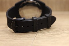 Womens Fossil ES-4063 Black Rubber Case Bracelet Green Dial New Batt
