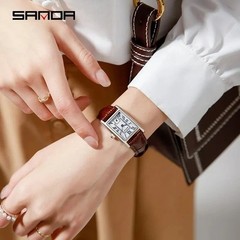 Sanda Tank Square Solo Luxury Classic Retro Vintage Style Women Watch for Ladies