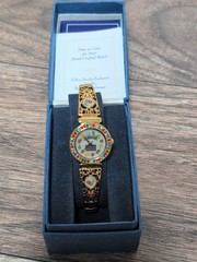 Bradford Exchange Lucky Hit Jackpot Ladies Watch Gold Tone Casino Womens