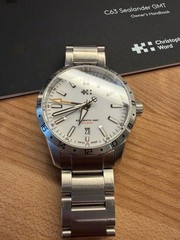 Christopher Ward C63 Sealander GMT Auto 39mm White Dial Steel Bracelet