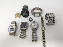 9pc Y2K Watch Repair Parts Lot Casio Digital Thunderbird Bracelet Cuff