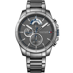 TOMMY HILFIGER CHRONOGRAPH 1791347 GRAY DIAL GRAY METAL BRACELET 46MM MENS WATCH