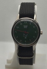 Vintage HMT Janata 17 Jewel Hand Wind Mechanical Watch Green Dial Hindi Numerals