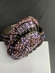 Jessica Carlyle Butterfly Bracelet Watch Rhinestone Bangle Quartz UNTESTED