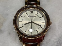 Brighton Carpenteria Watch Tortoiseshell & Gold Tone Ladies Fits 6.5 Wrist