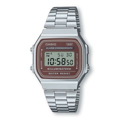 CASIO A168WA-5A Digital Electro Luminescence Watch Brown Dial