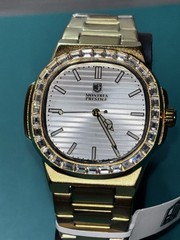 Montres Prestige X Invicta Men’s Watch 40mm Gold Tone Baguette Crystal Bezel