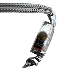 Vtg Bennett 14K White Gold Diamonds Ladies Wrist Watch Swiss Speidel Strap
