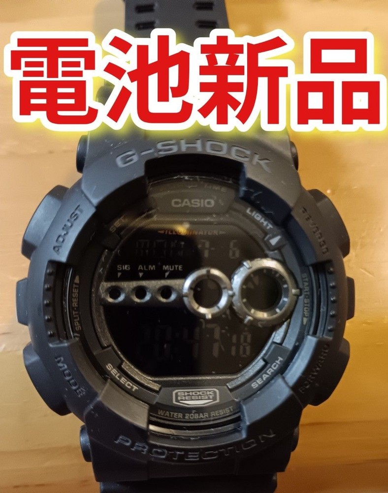 Casio G-SHOCK GD-100 Black Digital Watch Pre-Owned