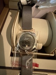 GLASHUTTE ORIGINAL SS Gold Pavonina Grey Dial Satin Strap Watch 1-03-01-27-06-34