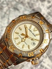 Working New SEIKO ALBA Aqua Gear Men’s Women’s Wristwatch Gold Silver Unisex