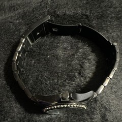 Fossil Women’s Black Stainless Steel Analog Quartz Watch Crystal Bezel 38mm