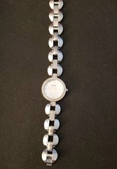 Fossil Watch ES3013 Stainless Steel 26mm Silver Tone Rhinestone Works GUC