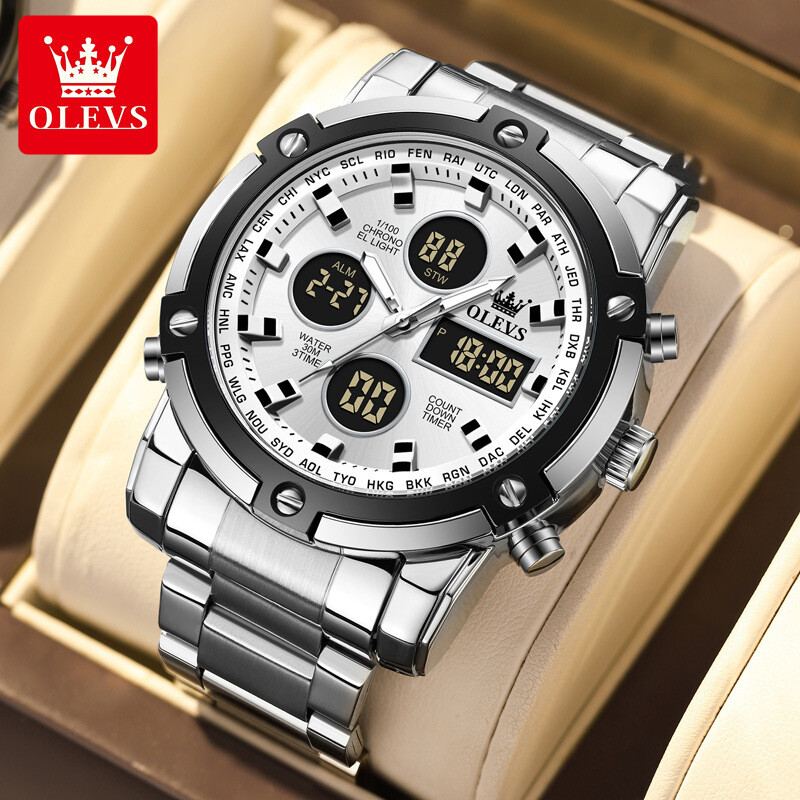 OLEVS New Men’s Watches Electronic Watch Waterproof Luminous Men’s Wristwatch