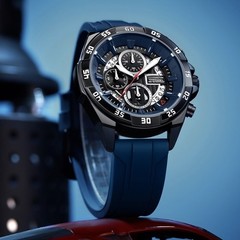 Men Outdoor Casual Multifunction Quartz Wristwatch Luminous Large Dial Watch