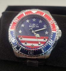Invicta Pro Diver 43mm Stainless Steel Quartz Mens Watch Stars & Stripes 48942