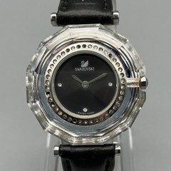 Swarovski Women Watch 19mm Black Dial MISSING CRYSTALS Octea Nova New Battery