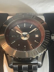 Relic ZR11988 Men’s Black Stainless Steel Quartz Date Watch 49mm – Excellent