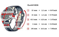 Vintage [N MINT] Dunhill Wafer 8036 Rectangle Quartz 22mm Men’s Swiss Made Watch