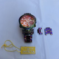 Invicta Artist Automatic Skull Men Watch 35110 Black Iridescent SSBraclet no box