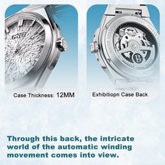 BONEST GATTI Automatic Mechanical Simple men’s watch Luxury Guilloché Dial 8013