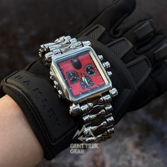 Rectangular Y2K Watch Men’s Watch Quartz Chronograph Futuristic Design