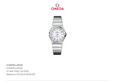 *Box/Papers* Omega Constellation Ladies Quartz Watch 27mm 123.10.27.60.05.002