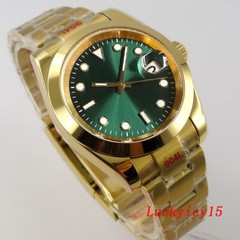 36mm 39mm Luminous Gold Sapphire Glass Polished NH35 PT5000 Automatic Mens watch