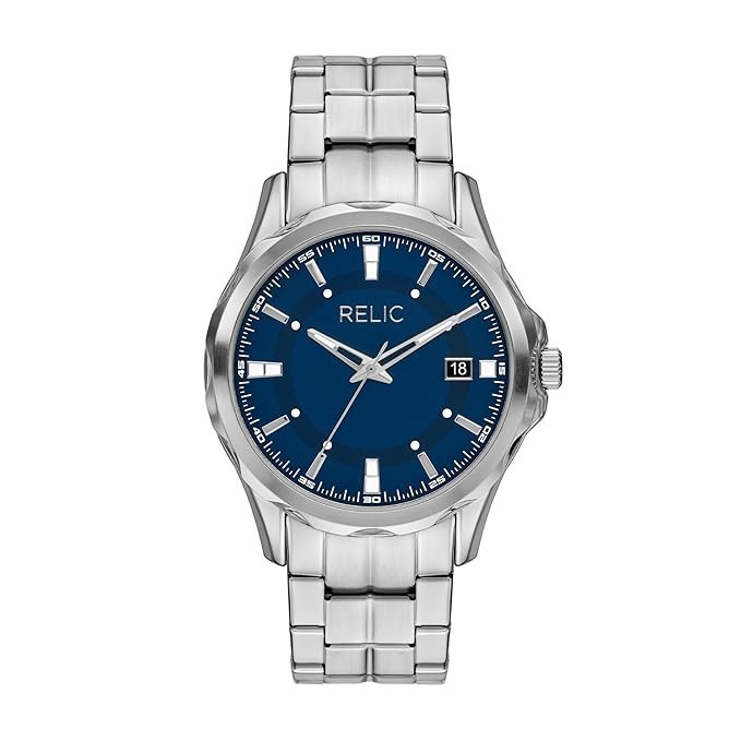 Relicn by Fossil Men’s Stainless Blue Dial ZR16046