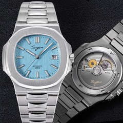 Sugess 40mm Slim Master 9mm thickness Icefall Dial Mechanical Mens Watch S466.E