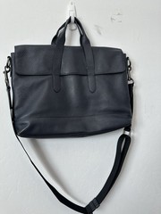 Coach Hamilton Pebbled Leather Business Bag F75757 Condition Navy Blue