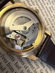 Competition II Automatic Day/Date 17J Silver Dial 34mm Brown Leather Strap