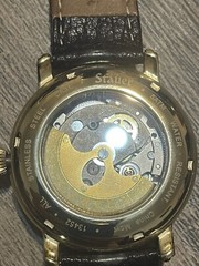 RARE Stauer 27 Jewels Automatic Calendar 24 hour Sun/Moon MEN Watch