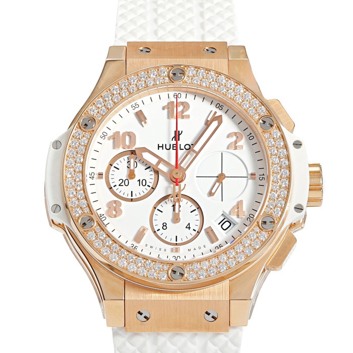 Hublot Big Bang 341.PE.230.RW.114 Pink Gold Diamond 41.0mm White Dial #YKW198