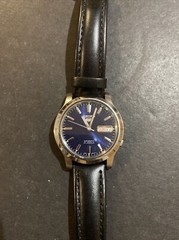 Seiko Automatic 21 Jewels Watch Blue Dial Day/Date 7S26-02J0