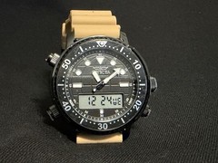 Invicta Pro Diver Digiquartz Mens Watch 46.5mm Blk Case/Brown Silicone Strap NEW