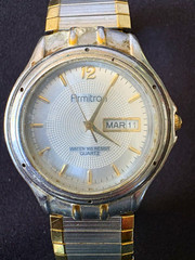 Armitron 20/1367 Men’s Quartz Analog Watch Day/Date Two-Tone Steel Bracelet
